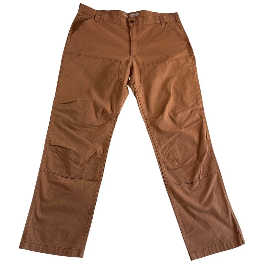 Carhartt Rugged Flex Relaxed Fit Utility Pants Men 42x34 (43x32.5) Brown Stretch